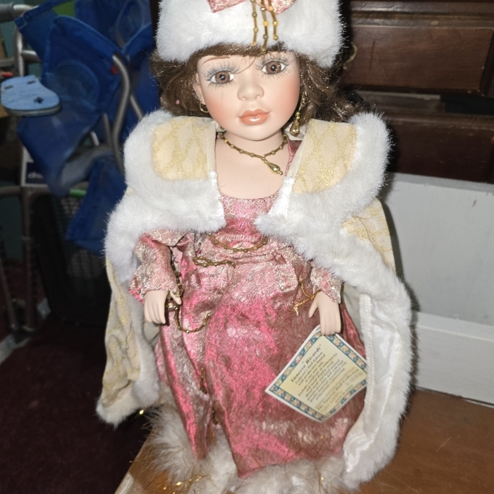 Elegant Pink and White Doll